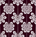 Vector White Lace Seamless Pattern. Royalty Free Stock Photo